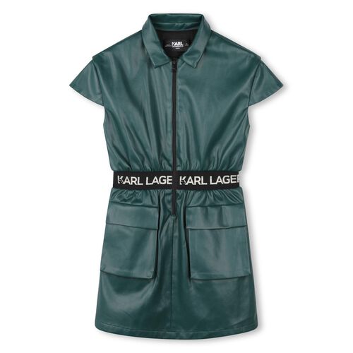Karl Lagerfeld Faux Leather Zip-Up Dress 10Y - 16Y